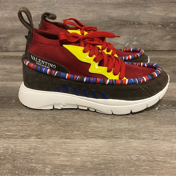 Valentino  Garavani | Mov Toe Moced Media Sneakers Russo Red Size 38 - Picture 1 of 11